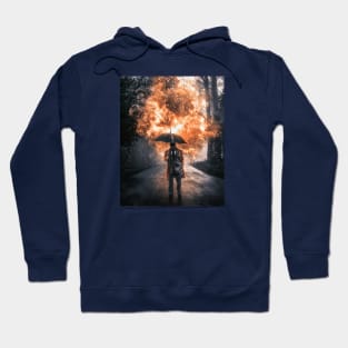 Man on dark road Hoodie